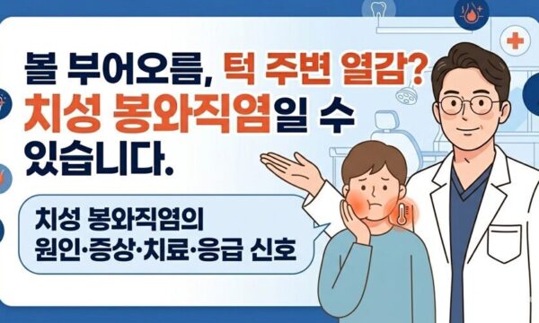 치과 봉와직염이란? 볼과 턱이 부었다면 지금 바로 확인하세요 | 강서구 방화동 서울곧은치과 원장이 직접 설명합니다